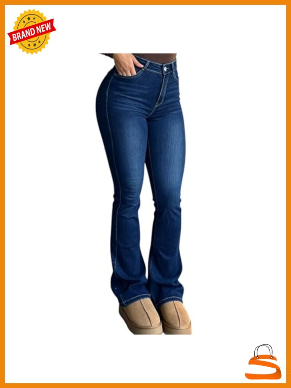 Flare Bell Bottom Jeans Mid Rise Wide Leg Bootcut Stretchy Denim Pants